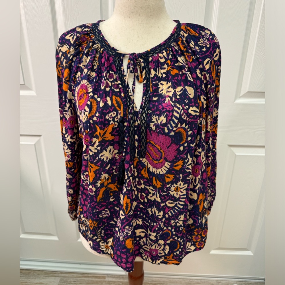 Rachel Zoe Long Sleeve Printed Blouse